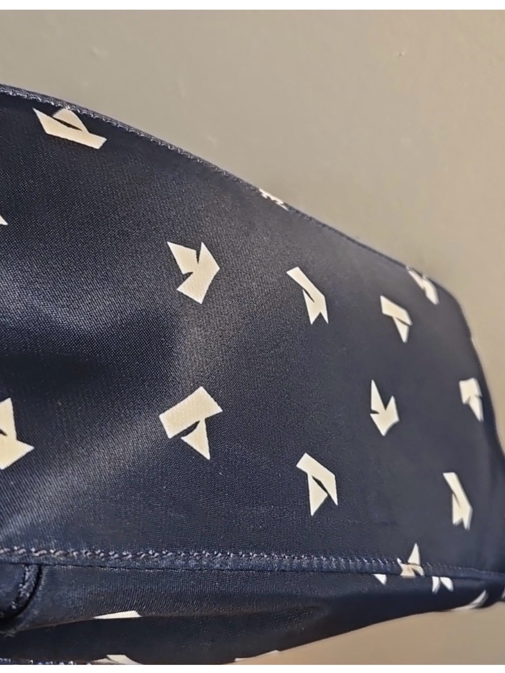 kate spade Navy Mini Backpack with White Origami Paper Boat Print - Picture 7 of 15